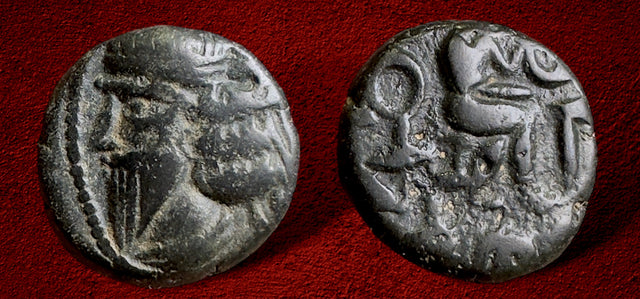 Indo-Parthian, Gondopharid Dynasty. Sanabares. Usurper, mid 1st century AD. AE Drachm