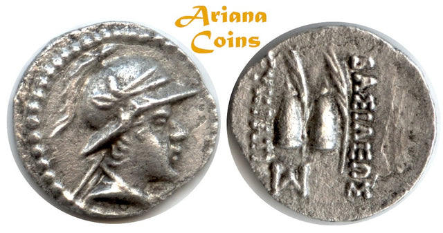 Baktrian Kings. Eukratides I. Circa 170-145 BC. AR Obol. Superb