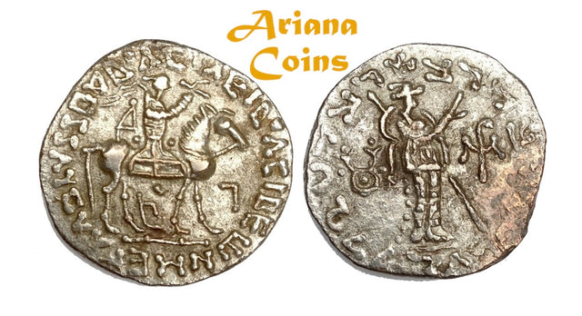 Indo-Skythians, Posthumousm Azes II. Circa 35-12 BC. Tetradrachm. Superb