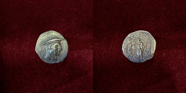 Baktrian Kings. Antimachos I. Circa. 174-165 BC. AR obol. Nice example.