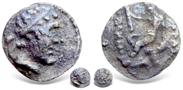 Baktria, Greco-Baktrian Kingdom. Euthydemos I. (Circa 230-200 BC). an unpublished AR Tetartemorion?