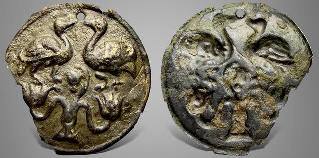 Central Asia, Hunnic Tribes, Silk Road Region, Local Issue (Circa 5th-8th centuries AD) AE Bracteate.