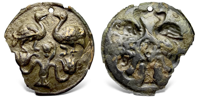 Central Asia, Hunnic Tribes, Silk Road Region, Local Issue (Circa 5th-8th centuries AD) AE Bracteate.