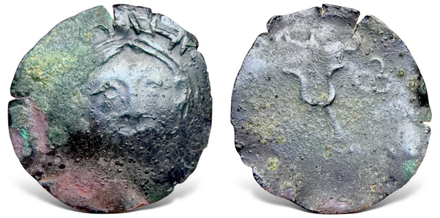 Central Asia, Sogdian, Anonymous (Circa 5th-6th Century AD) AE. Very Rare.