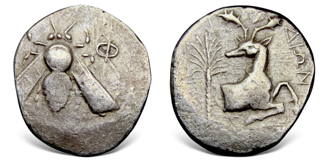 Ionia, Ephesos (Circa 390-325 BC) AR Tetradrachm. Contemporary imitation. Unpublished RRR