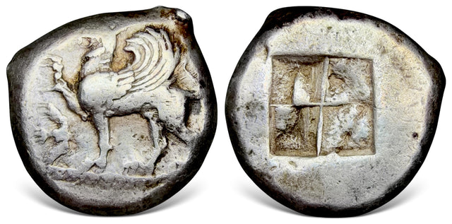 Greek Thrace, Abdera. (Circa 520-500 BC). AR Tetradrachm. Unique or at least RRRR