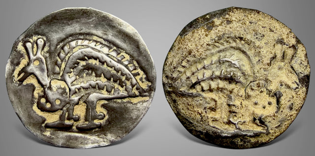 Central Asia, Hunnic Tribes, Silk Road Region, Local Issue (Circa 5th-8th centuries AD) AE Bracteate.