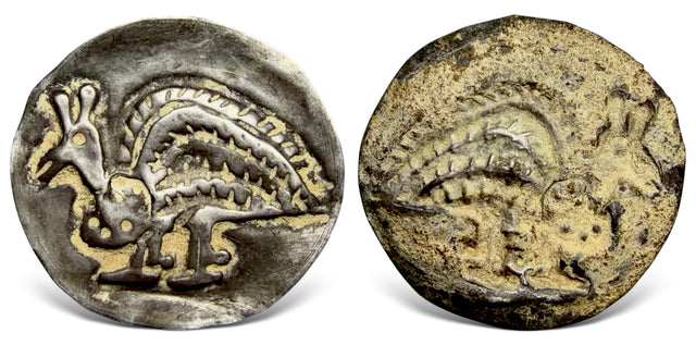 Central Asia, Hunnic Tribes, Silk Road Region, Local Issue (Circa 5th-8th centuries AD) AE Bracteate.