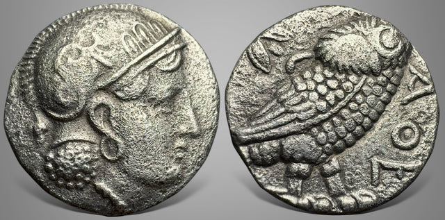 Baktrian, Local issues in the Oxus region 'Athenian Series' (Circa 295/3-285/3 BC). AR Didrachm. Rare