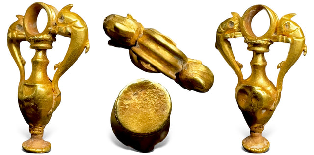 Central Asia. Silk Road Region possibly Bactrian Hellenistic Amphora gold pendant.