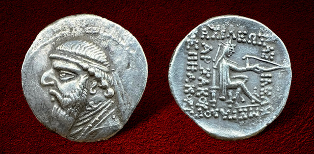 Parthian King, Mithradates II. 121-91 B.C. AR Drachm.