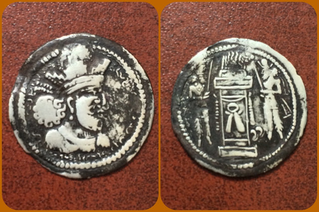 Sasanian Kings, Shahpur II. AD 309-379. AR Drachm. Rare issue from Sakastan