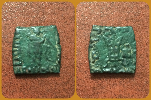 Bactrian Kings. Apollodotos II. Circa 85-65 BC. Æ Double Unit. Scarce