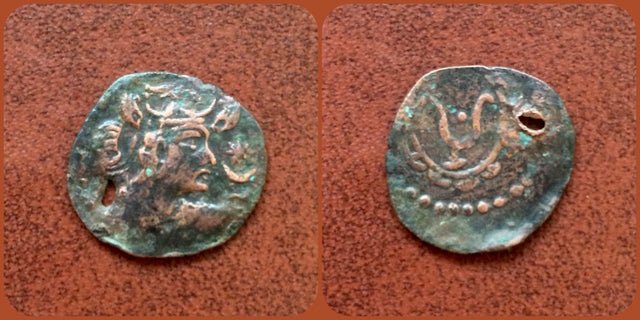 Hunnic Tribes, Central Asia, (Western Turk) Nezak Huns?. 3rd-7th Century AD. AE Drachm. Extremely Rare