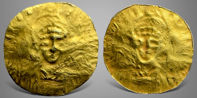 Hunnic Tribes, Silk Road Region, Local issues. (Circa 5th-8th centuries). AV Gold Bracteate.